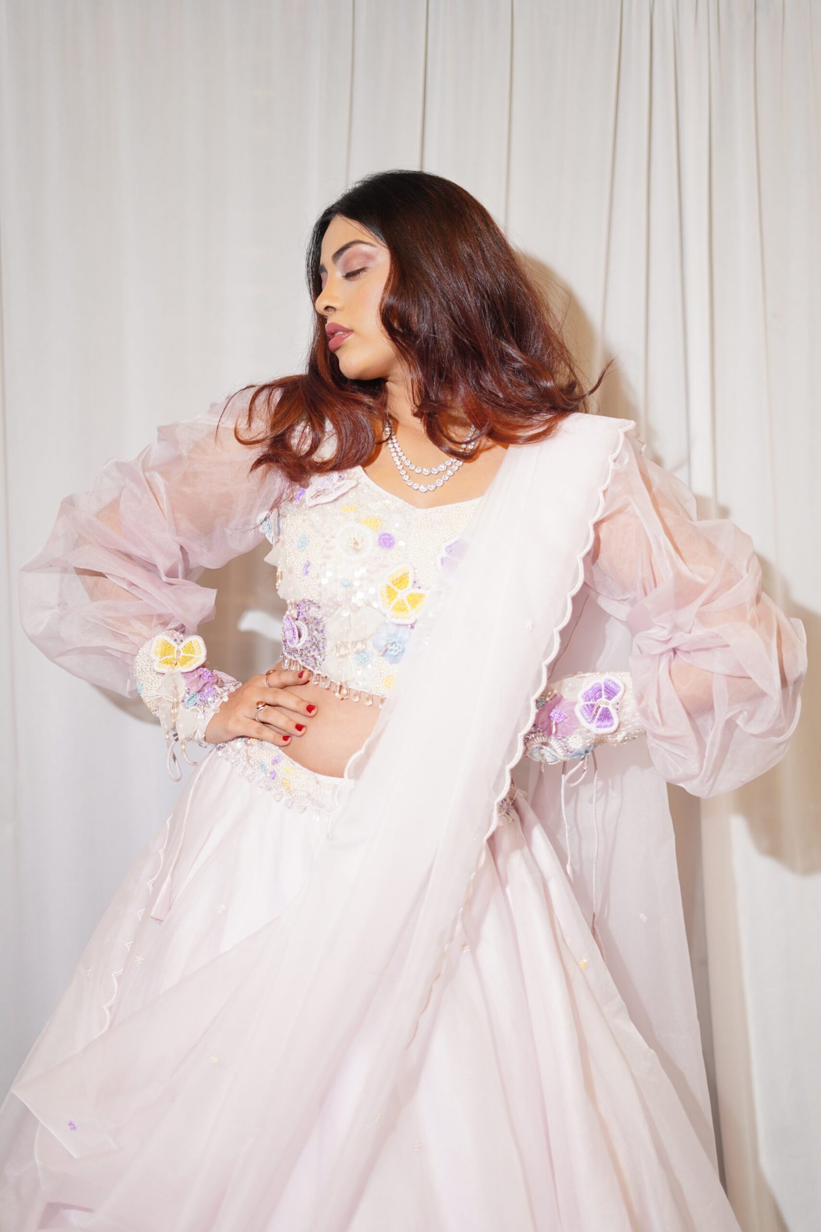 Designer Pink Chanyacholi₹47000